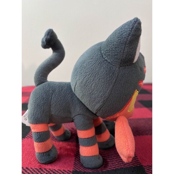 2017 Tomy Standing Litten Pokemon Plush 8" Nintendo Doll Toy Cute Anime Cat - Picture 4 of 7